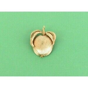 Vintage Sarah Coventry Brooch/ Pendant Adams Delight Fruit Apple Gold Tone
